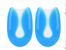 Gel Heel Cups – U-Shaped Silicone Heel Cushions, 1 Pair - Heel Cups - Apex Therapy