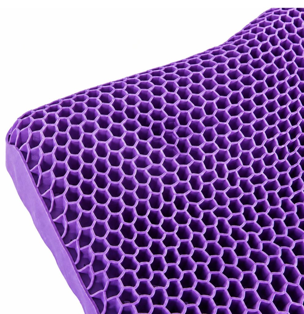 Gel Neck Pillow – Washable TPE Grid, Purple - Pillow - Apex Therapy