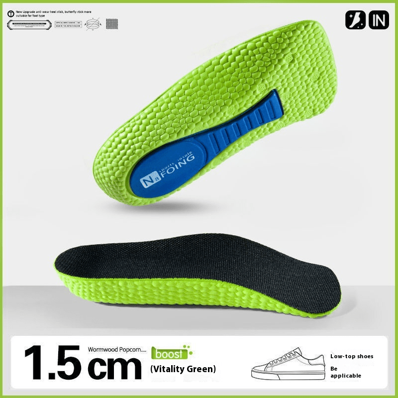 Half-Length EVA Heel Lifts – 1.5, 2.5 or 3.5 cm, Green or White - Height Insoles - Apex Therapy