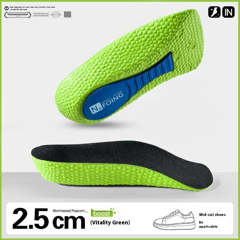 Half-Length EVA Heel Lifts – 1.5, 2.5 or 3.5 cm, Green or White - Height Insoles - Apex Therapy