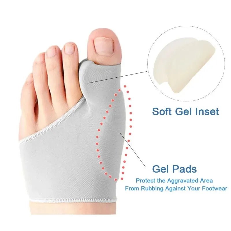 Hallux Valgus Bunion Corrector Orthotics Toe Separator - Feet Bone Thumb Adjuster Pedicure Sock Straightener for Foot Health - Apex Therapy