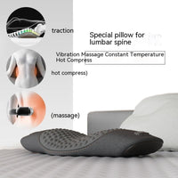 Heated Lumbar Support Cushion – Memory Foam, Massage Options - Back Cushion - Apex Therapy