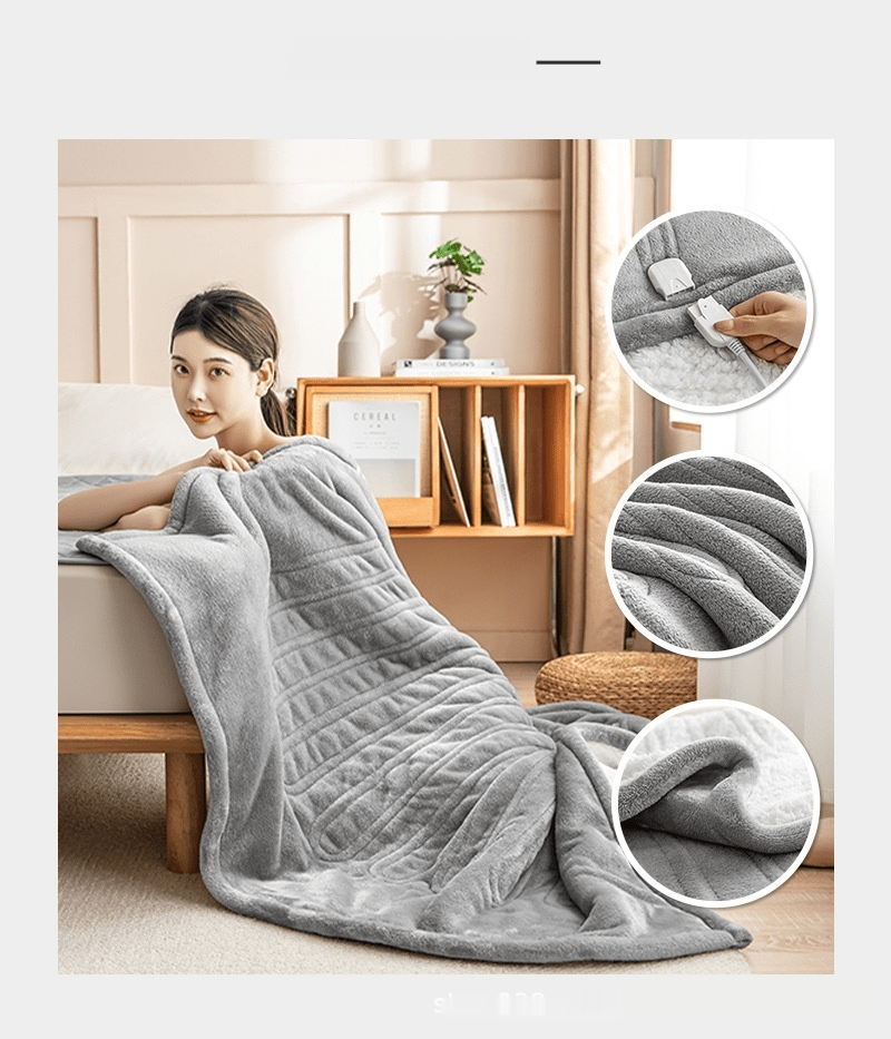 Heated Office Blanket – Soft Plush Throw, 150 x 130 cm - Heated Blanket - Apex Therapy