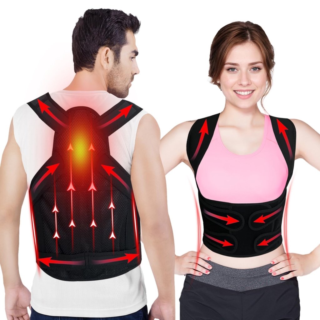 Heated Posture Corrector – Detachable Heating Pad, 3 Heat Levels, Small - Posture Corrector - Apex Therapy