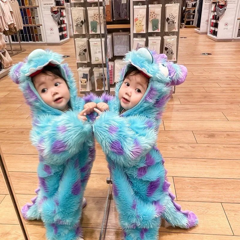 Hooded Animal Baby Jumpsuit – Warm Zip-Up Romper - Baby Clothing - Apex Therapy