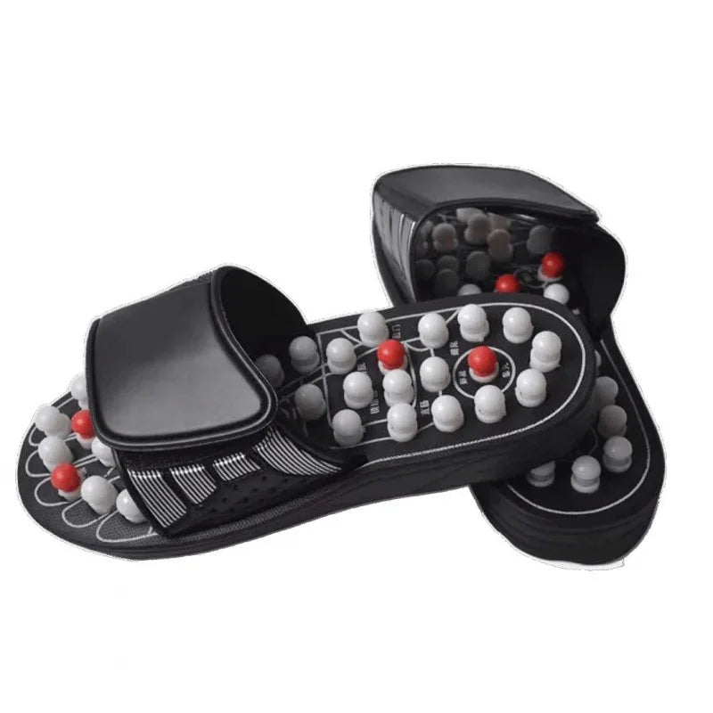 HTMCK Unisex Acupoint Massage Slippers Chinese Acupressure Health Care Rotating Foot Massager Shoes for Home Comfort Flop - Massage Slippers - Apex Therapy
