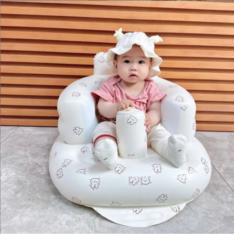 Inflatable Baby Floor Seat – Built-In Pump, Ages 6–24 Months - Baby Seat - Apex Therapy