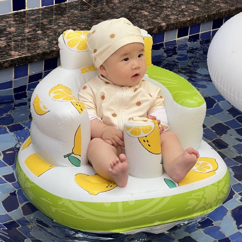 Inflatable Baby Floor Seat – Built-In Pump, Ages 6–24 Months - Baby Seat - Apex Therapy