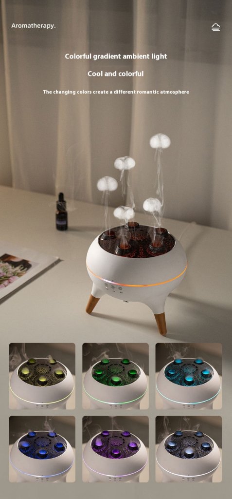 Jellyfish Ultrasonic Humidifier – Auto Shut-Off, Remote Control - Humidifier - Apex Therapy