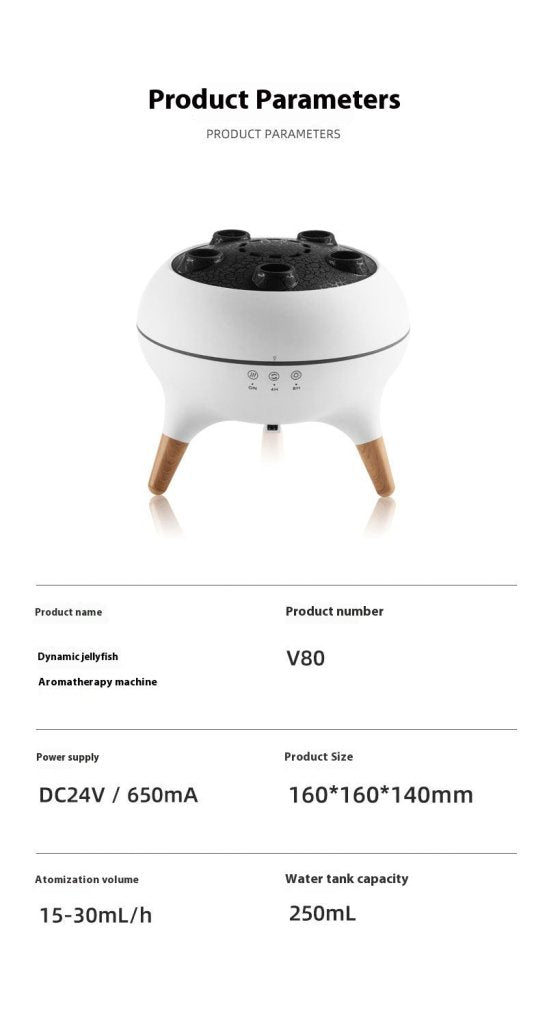 Jellyfish Ultrasonic Humidifier – Auto Shut-Off, Remote Control - Humidifier - Apex Therapy