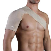 Knitted Shoulder Compression Sleeve – Adjustable Ribbed Strap - Shoulder Support - Apex Therapy
