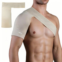 Knitted Shoulder Compression Sleeve – Adjustable Ribbed Strap - Shoulder Support - Apex Therapy