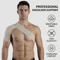 Knitted Shoulder Compression Sleeve – Adjustable Ribbed Strap - Shoulder Support - Apex Therapy