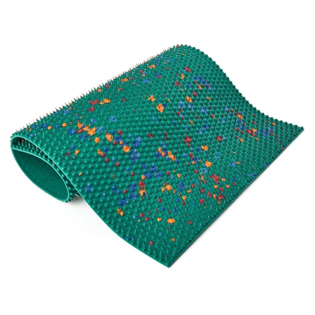 Large Acupressure Mat – 2,710 Metal Points, Soft Rubber, 10.8 x 19 in - Acupressure Mat - Apex Therapy