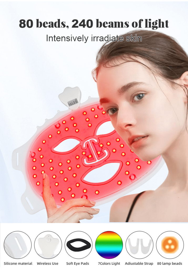 LED Light Face Mask – Multi-Color Crown Design - LED Face Mask - Apex Therapy