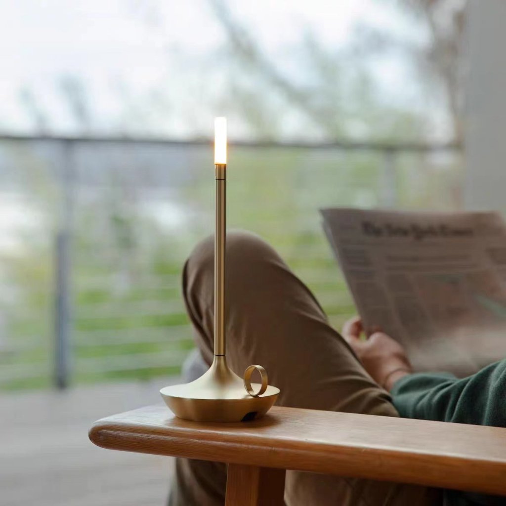 LED Vintage Candle Table Lamp – Modern Minimalist Design - Table Lamp - Apex Therapy