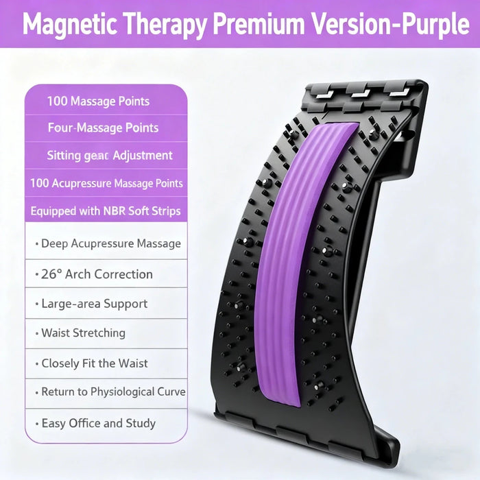 Lumbar Back Stretcher Massager, Spine Pain Relief Vertebral Relaxer for Lower Back Traction & Waist Correction - Apex Therapy