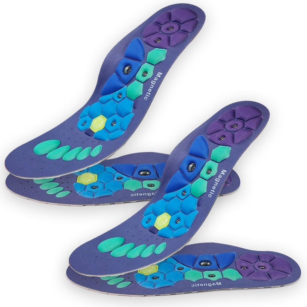 Magnet-Dot Massage Insoles – Breathable, Soft, 2 Pairs, US 8–11 - Insoles - Apex Therapy