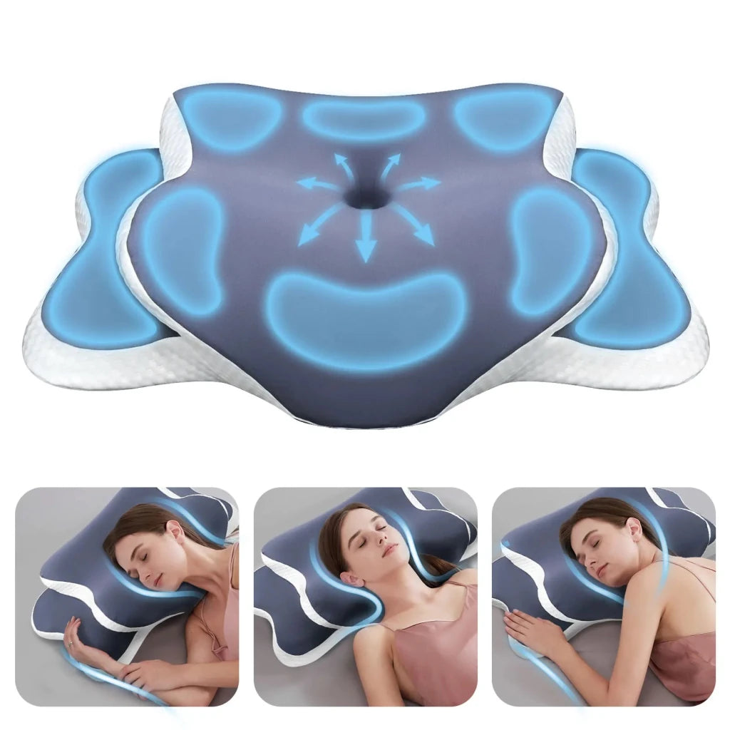 Memory Foam Cervical Pillow – Contoured Neck Support for Side, Back & Stomach Sleepers - Pillow - Apex Therapy