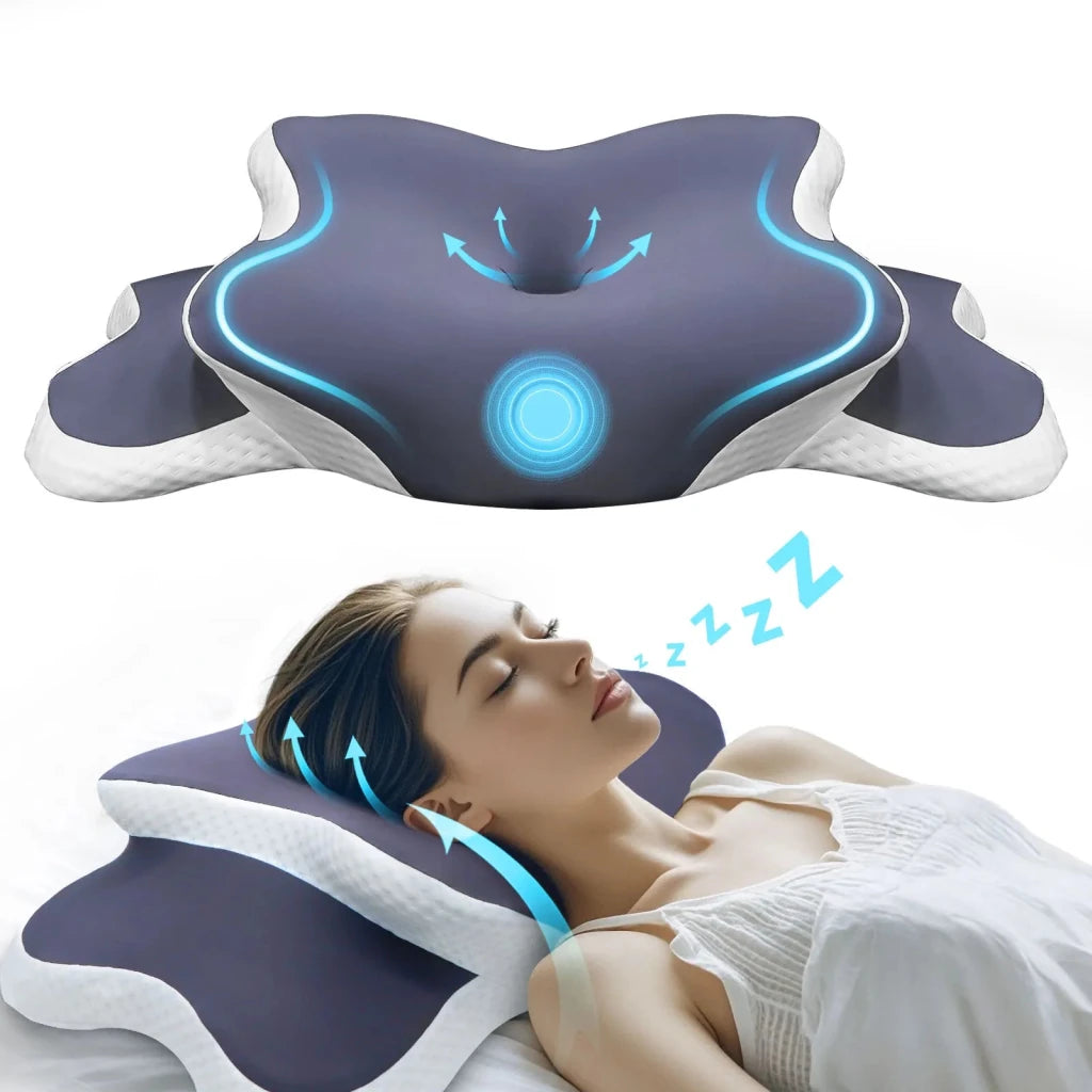 Memory Foam Cervical Pillow – Contoured Neck Support for Side, Back & Stomach Sleepers - Pillow - Apex Therapy