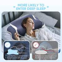 Memory Foam Cervical Pillow – Contoured Neck Support for Side, Back & Stomach Sleepers - Pillow - Apex Therapy