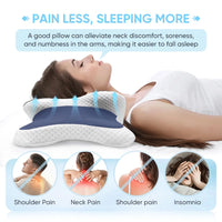 Memory Foam Cervical Pillow – Contoured Neck Support for Side, Back & Stomach Sleepers - Pillow - Apex Therapy