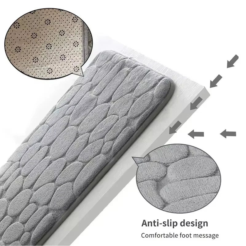 Memory Foam Non-Slip Bath Mat (Embossed Velvet) - Bath Mat - Apex Therapy