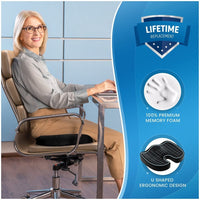 Memory Foam Seat Cushion – Foam or Cool Gel, Office & Car - Seat Cushion - Apex Therapy
