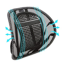 Mesh Lumbar Back Cushion – Massage Beads & Elastic Straps - Back Cushion - Apex Therapy