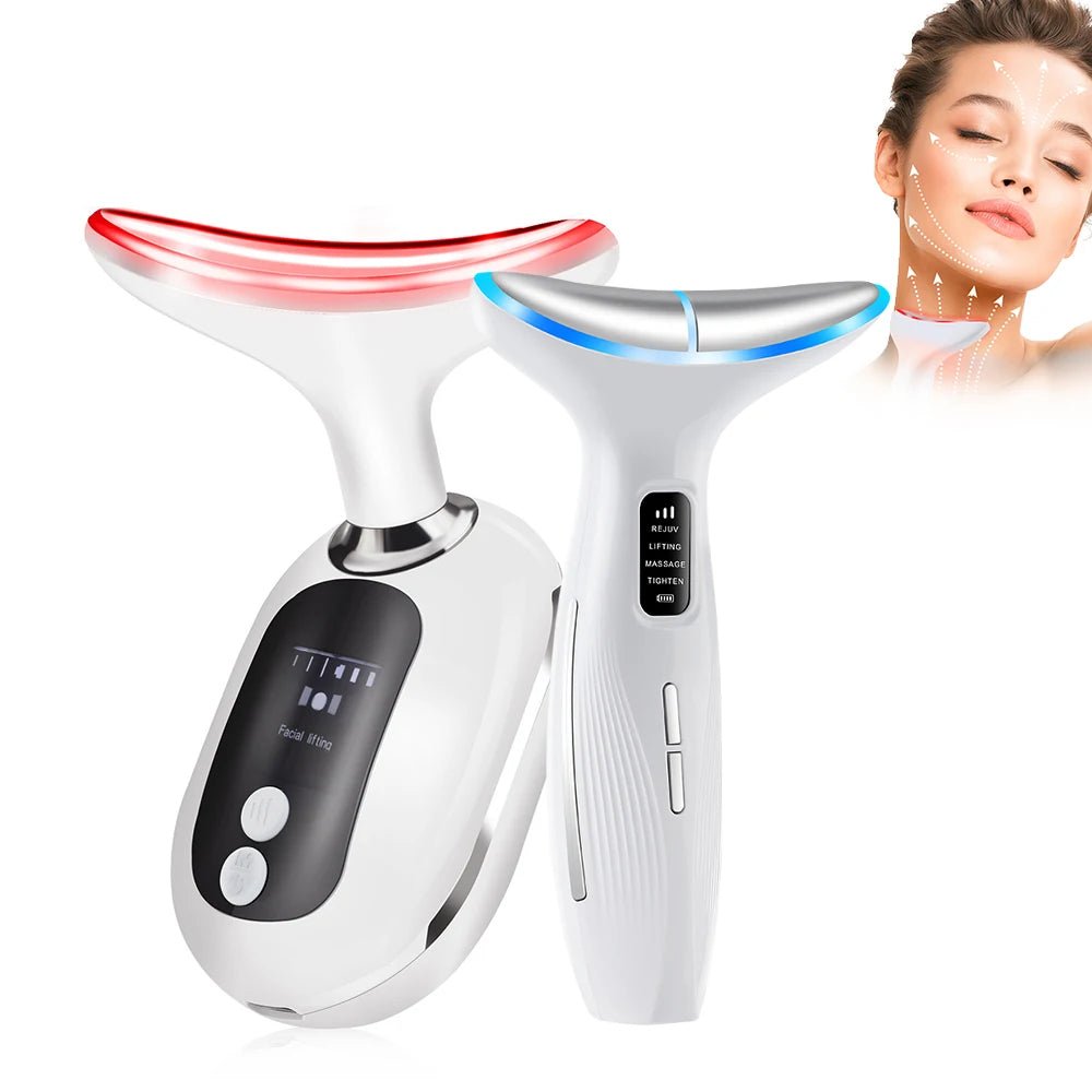 Microcurrent Neck & Face Massager with EMS & LED Therapy - Facial Device - Apex Therapy