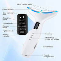 Microcurrent Neck & Face Massager with EMS & LED Therapy - Facial Device - Apex Therapy