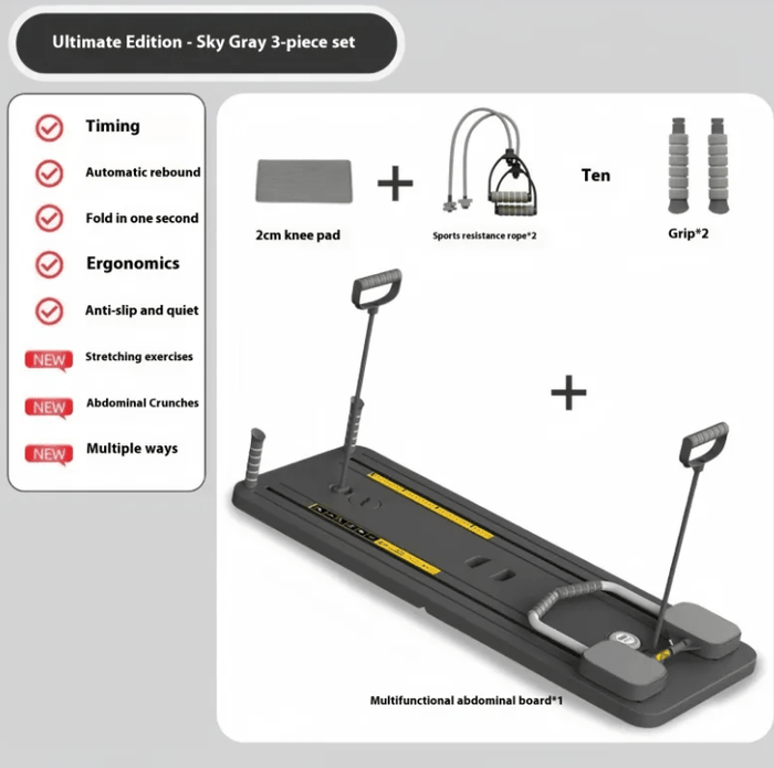 Multi-Function Ab Wheel Fitness Board – Foldable Home Trainer - Fitness Equipment - Apex Therapy