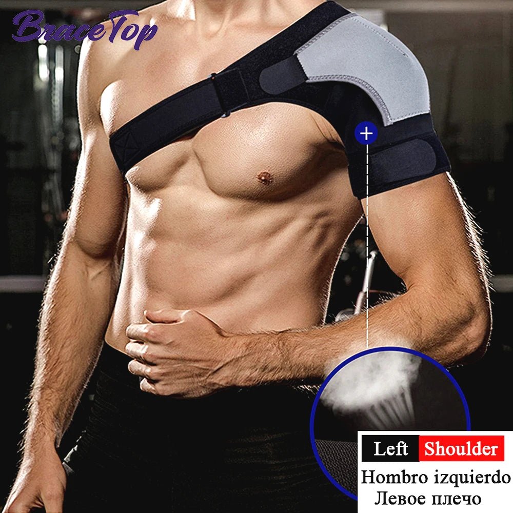Neoprene Shoulder Support Belt – Left or Right, Adjustable - Shoulder Support - Apex Therapy