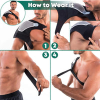 Neoprene Shoulder Support Belt – Left or Right, Adjustable - Shoulder Support - Apex Therapy