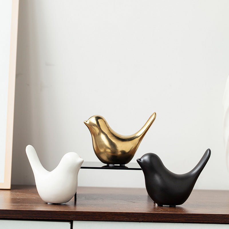 Nordic Ceramic Bird Figurine – Minimalist Home Decor - Home Decor - Apex Therapy