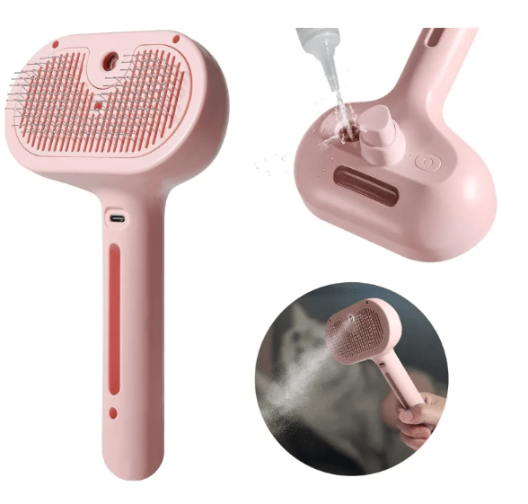 Pet Spray Grooming Brush – Mist Brush for Cats & Dogs - Pet Grooming - Apex Therapy