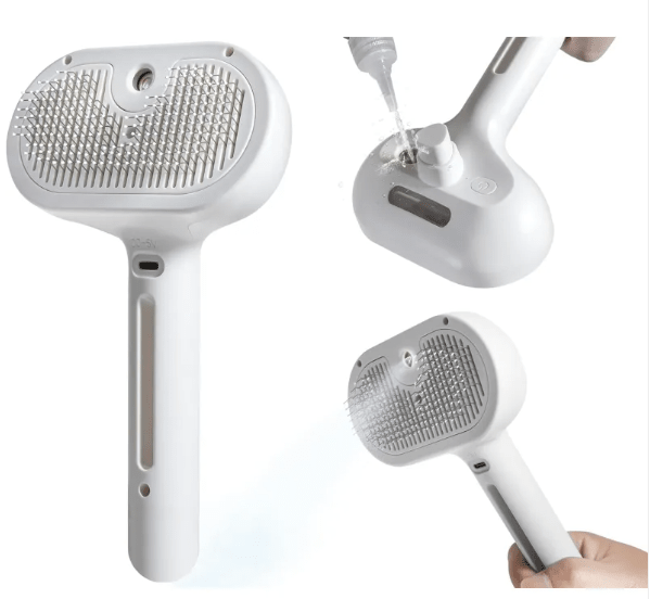 Pet Spray Grooming Brush – Mist Brush for Cats & Dogs - Pet Grooming - Apex Therapy