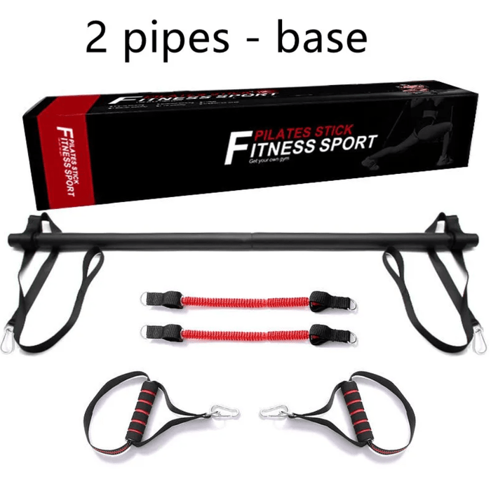 Pilates Bar Kit with Resistance Bands – 2, 4 or 6 Tubes - Pilates Bar - Apex Therapy