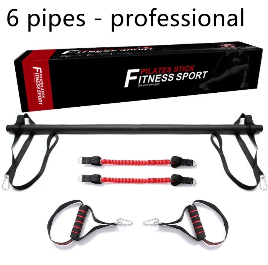 Pilates Bar Kit with Resistance Bands – 2, 4 or 6 Tubes - Pilates Bar - Apex Therapy