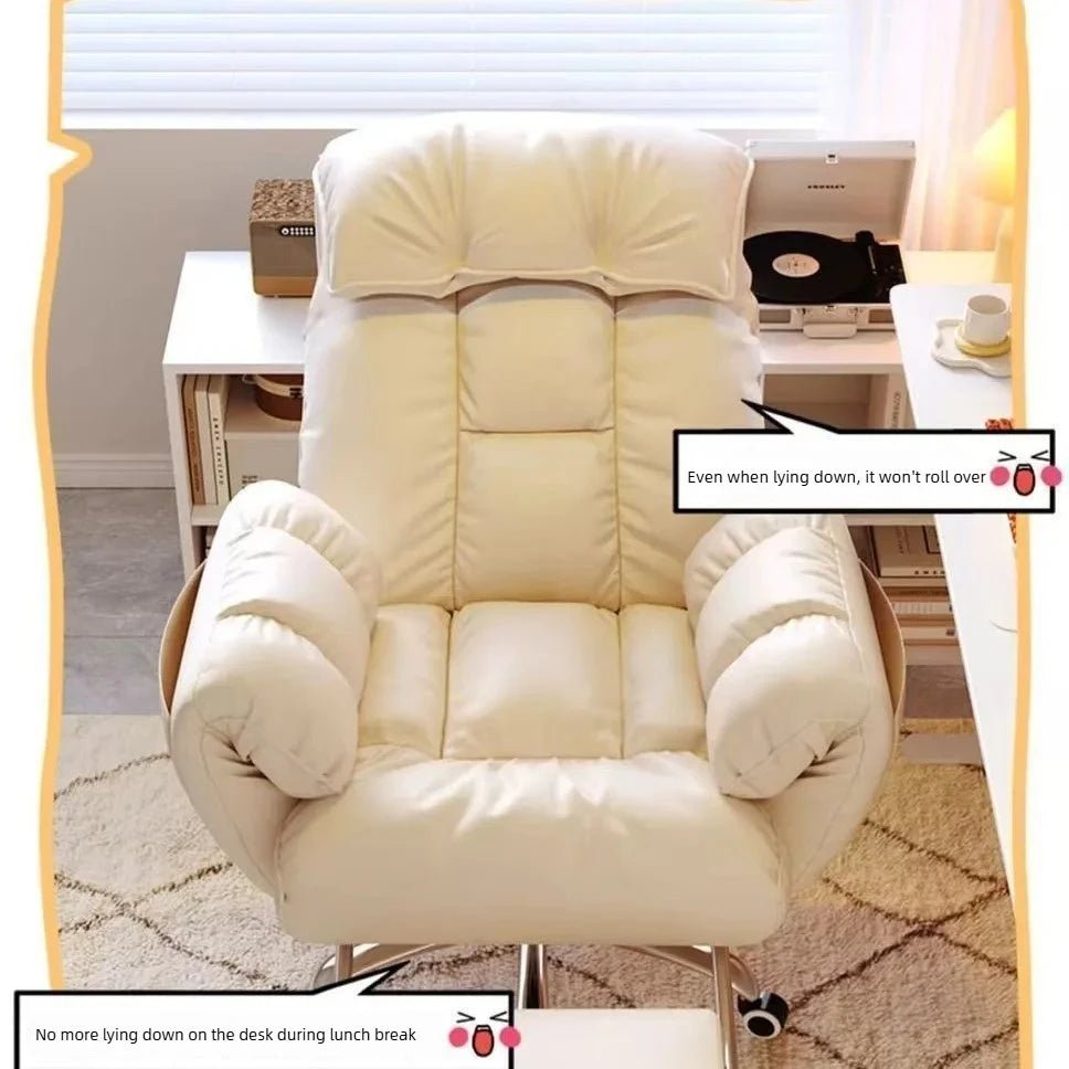 Reclining Lounge Chair – Hidden Footrest, Swivel Base - Office Chair - Apex Therapy