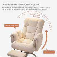 Reclining Lounge Chair – Hidden Footrest, Swivel Base - Office Chair - Apex Therapy
