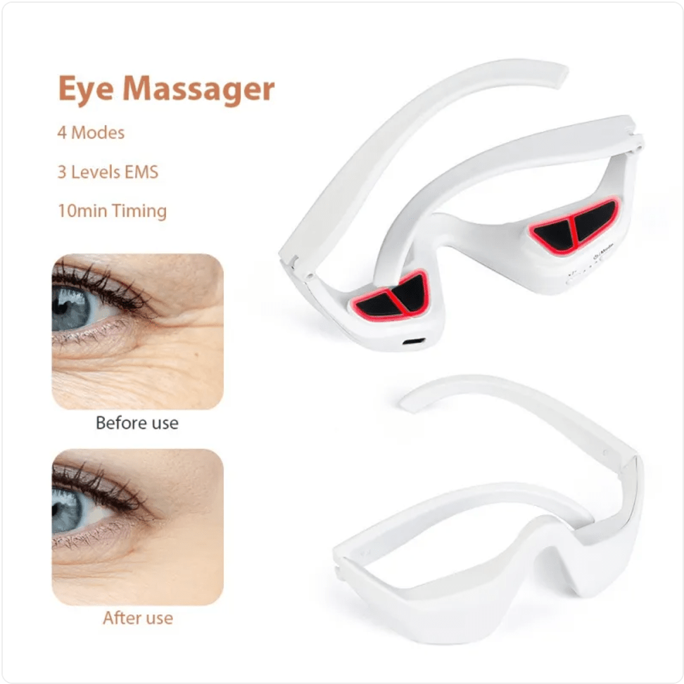 Red Light Eye Massager – De-Puff, Brighten & Smooth Tired Eyes - Skincare Device - Apex Therapy