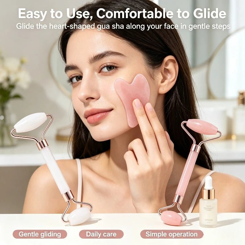 Resin Facial Roller & Gua Sha Tool – Face, Neck & Eye Massager - Facial Roller - Apex Therapy