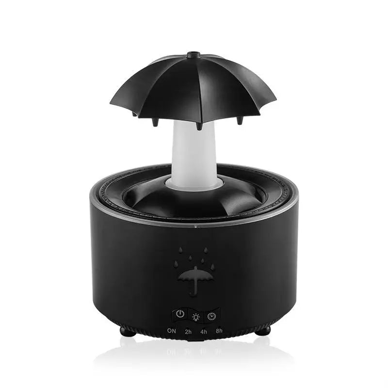 Rotating Umbrella Humidifier & Aroma Diffuser – 7-Color LED Light with Remote - Apex Therapy