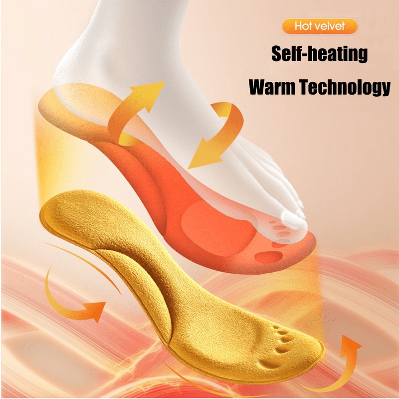 Self-Warming Memory Cotton Insoles – Cozy Winter Comfort, Women's - Insoles - Apex Therapy