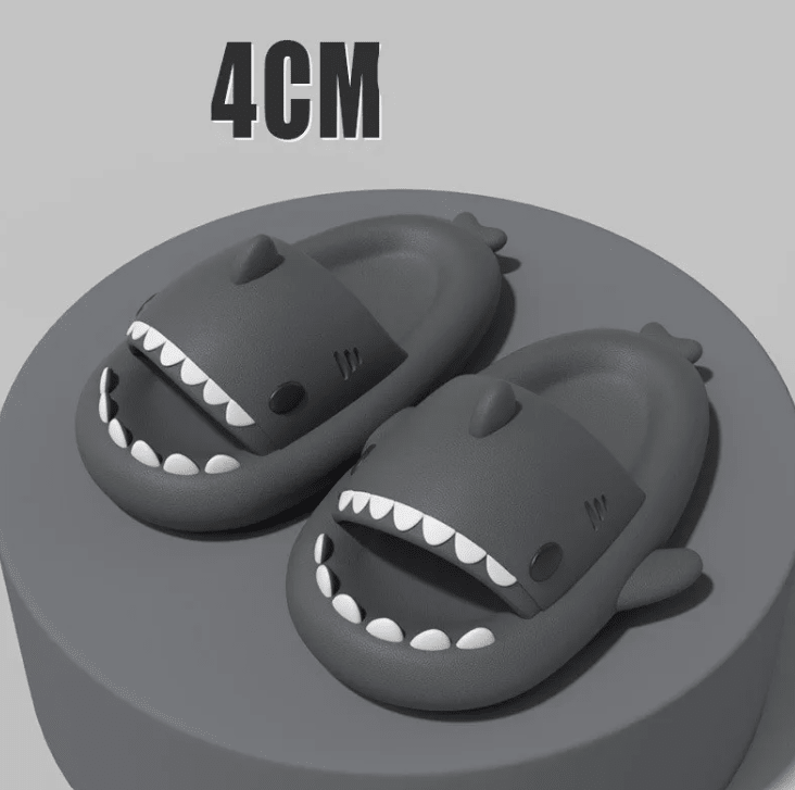 Shark Cloud Slippers – 4 cm Thick Sole, Indoor & Outdoor, 10 Colors - Slippers - Apex Therapy