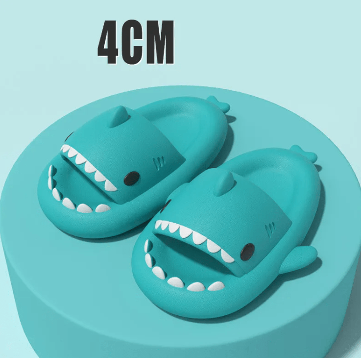 Shark Cloud Slippers – 4 cm Thick Sole, Indoor & Outdoor, 10 Colors - Slippers - Apex Therapy