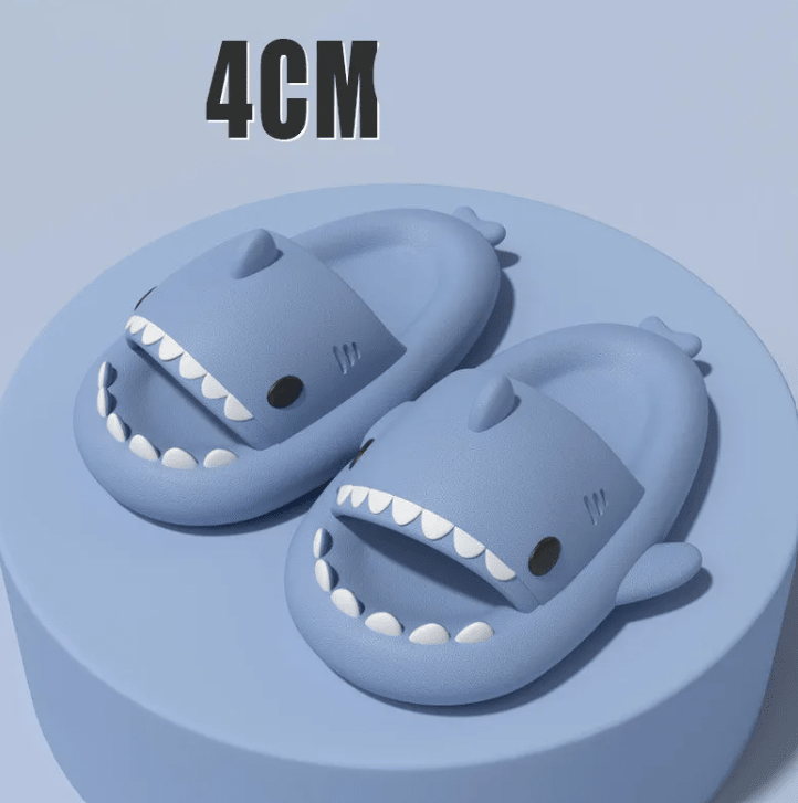 Shark Cloud Slippers – 4 cm Thick Sole, Indoor & Outdoor, 10 Colors - Slippers - Apex Therapy