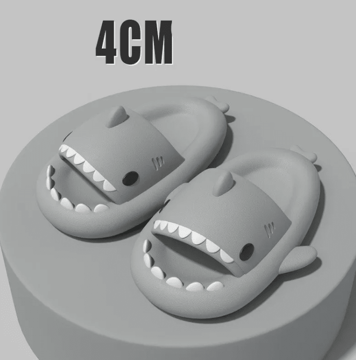 Shark Cloud Slippers – 4 cm Thick Sole, Indoor & Outdoor, 10 Colors - Slippers - Apex Therapy