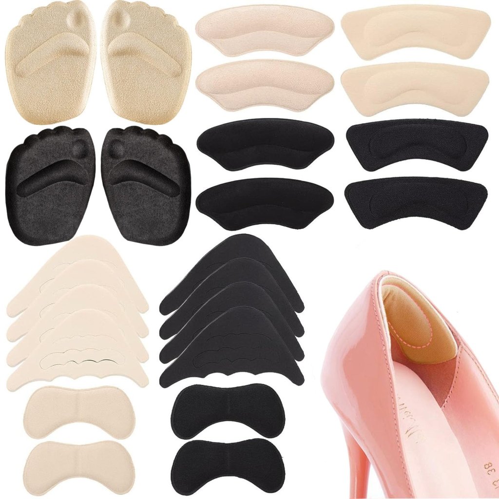 Shoe Fit Kit – 12 Pairs of Heel Pads, Forefoot Cushions & Toe Fillers - Shoe Inserts - Apex Therapy